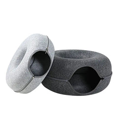 3-in-1 Interactive Cat Bed, House, & Tunnel