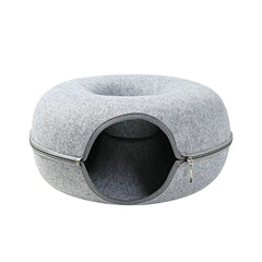 3-in-1 Interactive Cat Bed, House, & Tunnel