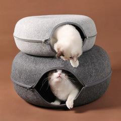 3-in-1 Interactive Cat Bed, House, & Tunnel